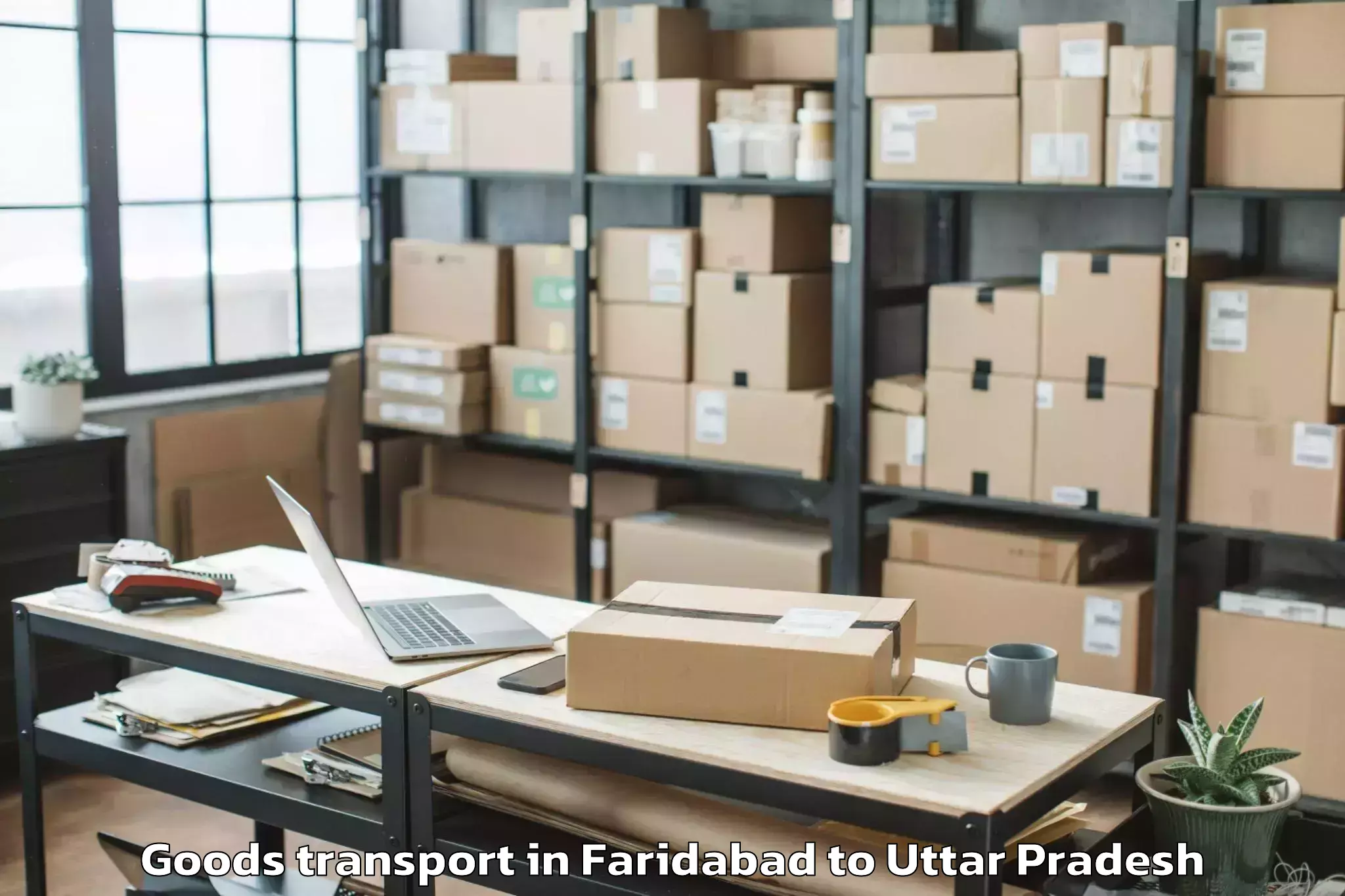 Book Faridabad to Meerganj Goods Transport